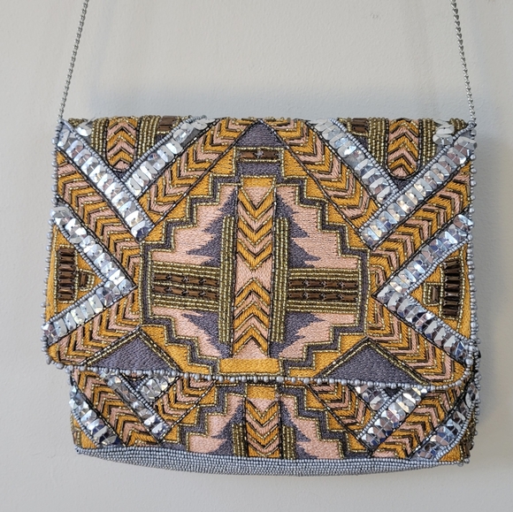 From St Xavier Beaded Crossbody Bag Purse - Picture 3 of 9